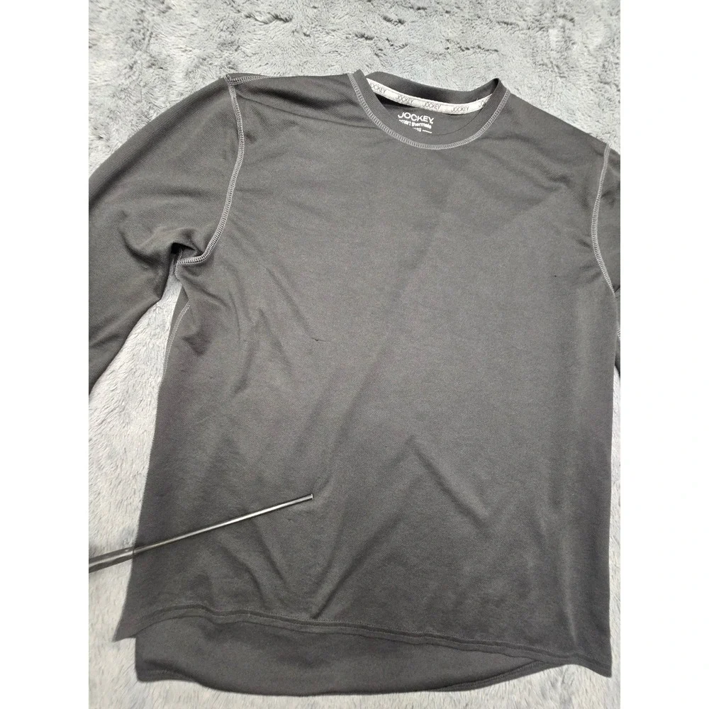 Jockey Smart Thermals Mens XL Charcoal Gray Long Sleeve Base Layer Top 123187